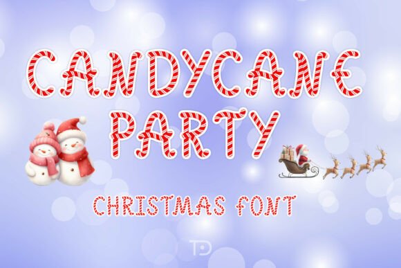 Candycane Party: A Festive Display Font for Branding