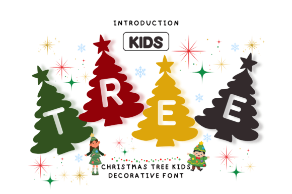 Christmas Tree Kids: A Festive Display Typeface for Editors