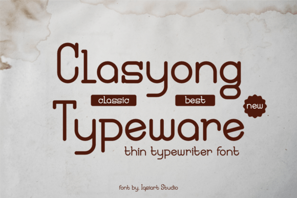 Clasyong Typeware: A Bold Sans Serif Font for Makers