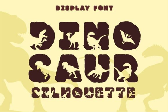 Dinosaur Silhouette Font