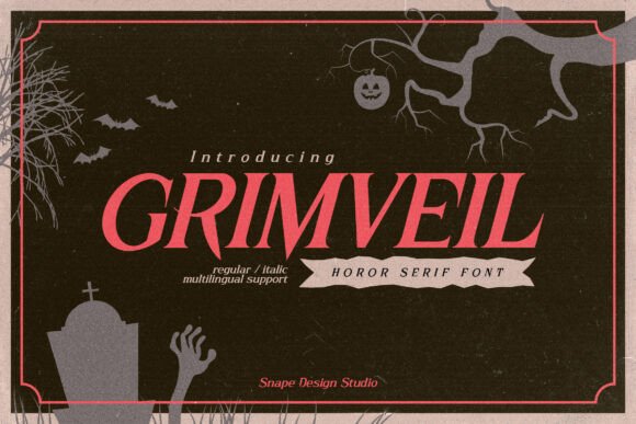 Grimveil Font: Dark Elegance for Handmade Creators