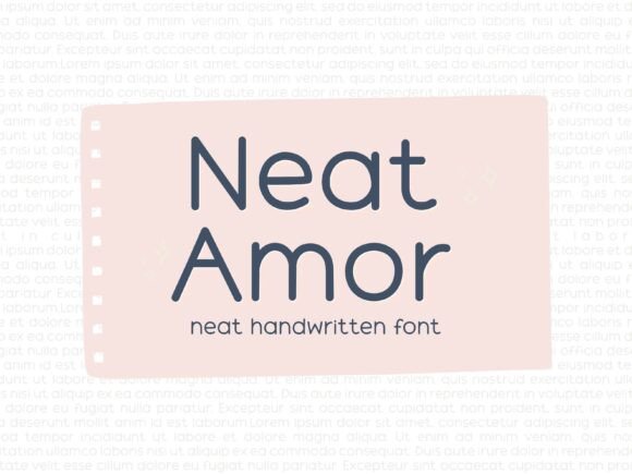 Neat Amor: The Handwritten Font for Crafters