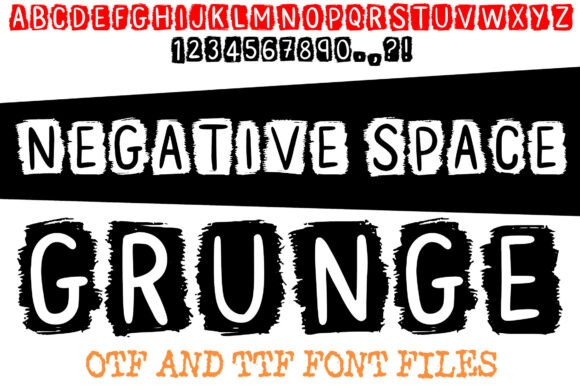 Negative Space Grunge Font