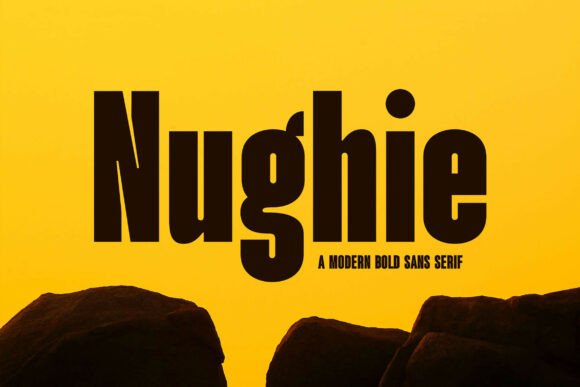 Nughie: A Bold Sans Serif Font for Editorial Impact