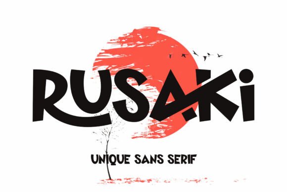 Rusaki: A Bold Sans Serif Typeface for Modern Editorial Design