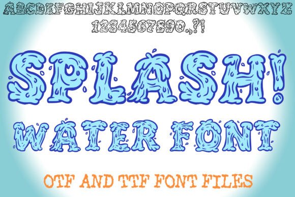 Splash Water Font: Fluid Design for Creative Projects