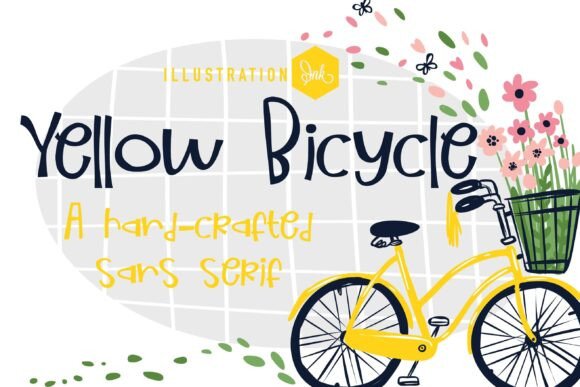 Yellow Bicycle Font: A Playful Typeface for Small Business Branding